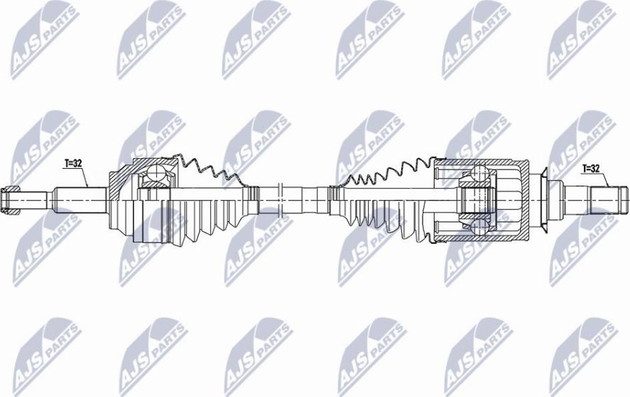 NTY NPW-CH-128 - Приводной вал abcparts.ee
