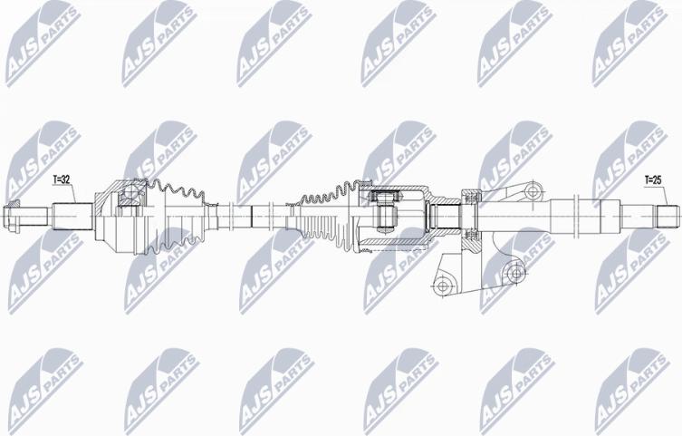 NTY NPW-CH-179 - Приводной вал abcparts.ee