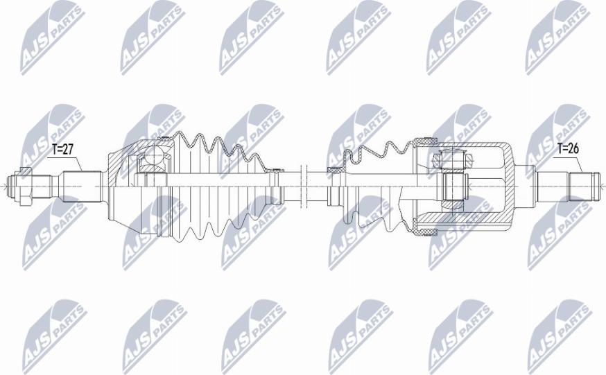 NTY NPW-FR-151 - Приводной вал abcparts.ee