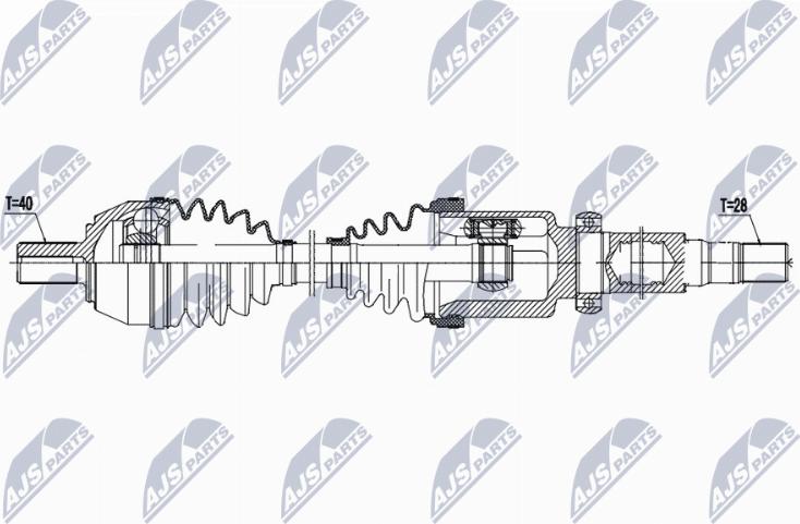 NTY NPW-FR-181 - Приводной вал abcparts.ee