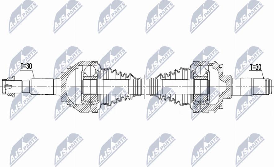 NTY NPW-TY-182 - Приводной вал abcparts.ee