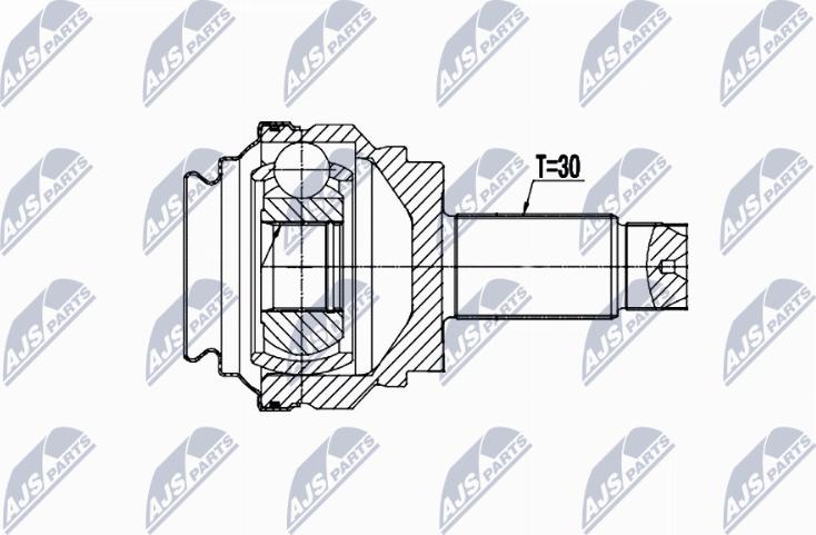 NTY NPZ-BM-031 - Комплект ШРУСа, приводной вал, шарнир abcparts.ee