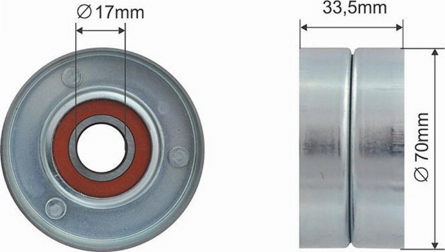 NTY RNK-AR-003 - Ролик, поликлиновый ремень abcparts.ee