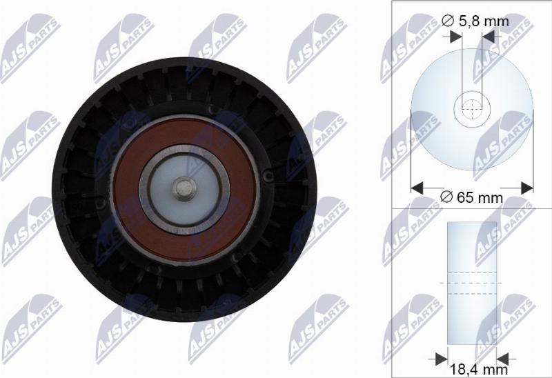 NTY RNK-FR-072 - Ролик натяжителя, клиновой ремень abcparts.ee