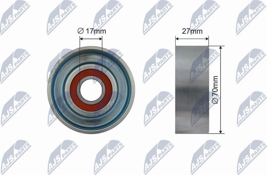 NTY RNK-HD-026 - Ролик, поликлиновый ремень abcparts.ee