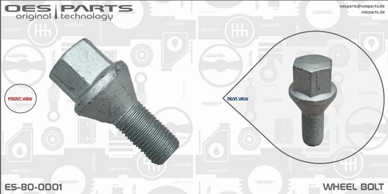 OES PARTS ES-80-0001 - Болт крепления колеса abcparts.ee