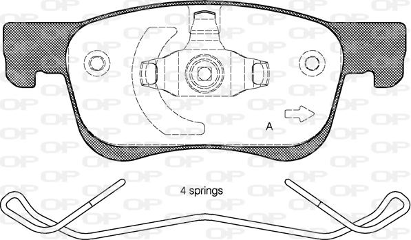 Open Parts BPA1580.02 - Тормозные колодки, дисковые, комплект abcparts.ee