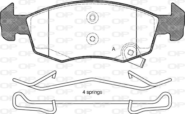 Open Parts BPA1634.02 - Тормозные колодки, дисковые, комплект abcparts.ee