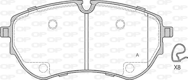 Open Parts BPA1853.00 - Тормозные колодки, дисковые, комплект abcparts.ee
