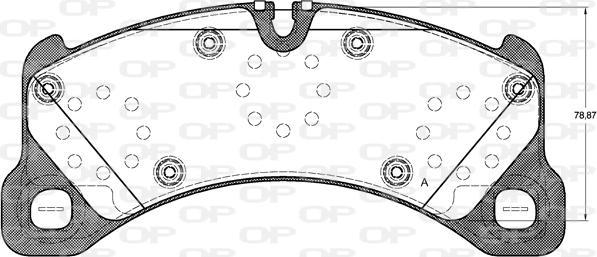 Open Parts BPA1345.50 - Тормозные колодки, дисковые, комплект abcparts.ee