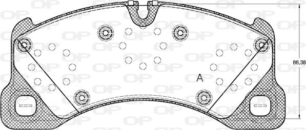Open Parts BPA1345.00 - Тормозные колодки, дисковые, комплект abcparts.ee