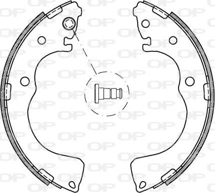 Open Parts BSA2091.00 - Комплект тормозных колодок, барабанные abcparts.ee