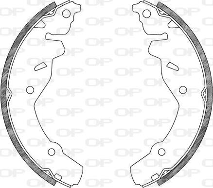Open Parts BSA2106.00 - Комплект тормозных колодок, барабанные abcparts.ee