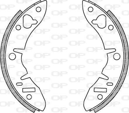Open Parts BSA2123.00 - Комплект тормозных колодок, барабанные abcparts.ee