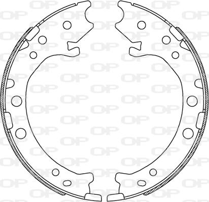 Open Parts BSA2243.00 - Комплект тормозных колодок, барабанные abcparts.ee