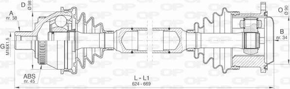 Open Parts DRS6405.00 - Приводной вал abcparts.ee