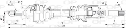 Open Parts DRS6391.00 - Приводной вал abcparts.ee