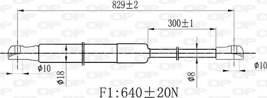 Open Parts GSR6474.00 - Газовая пружина, капот abcparts.ee