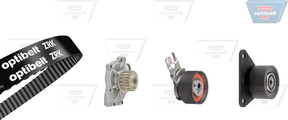 Optibelt KT 1497 W1 - Водяной насос + комплект зубчатого ремня ГРМ abcparts.ee