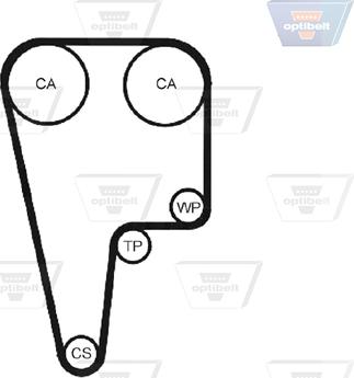 Optibelt ZRK 1408 - Зубчатый ремень ГРМ abcparts.ee