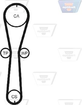 Optibelt ZRK 1103 - Зубчатый ремень ГРМ abcparts.ee