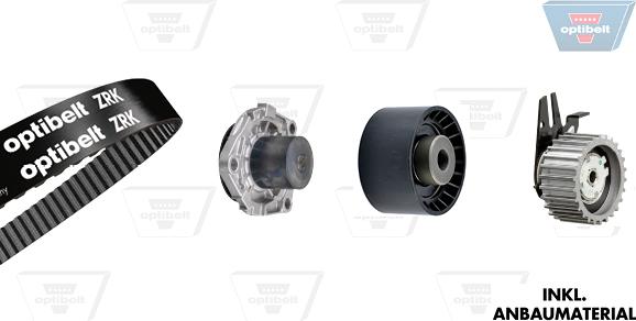 Optibelt KT 1525 W1 - Водяной насос + комплект зубчатого ремня ГРМ abcparts.ee