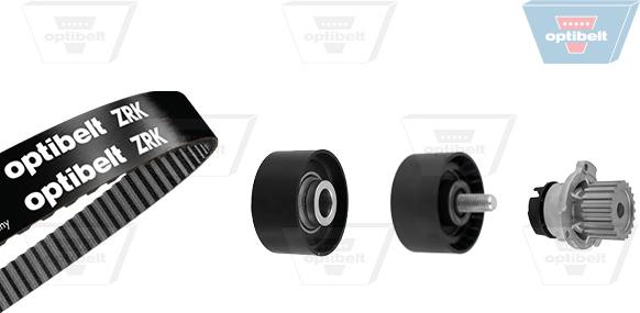 Optibelt KT 1689 W1 - Водяной насос + комплект зубчатого ремня ГРМ abcparts.ee