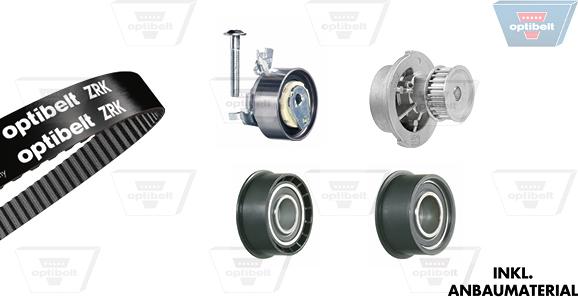 Optibelt KT 1024 W1 - Водяной насос + комплект зубчатого ремня ГРМ abcparts.ee