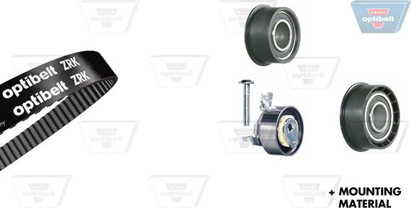 Optibelt KT 1024 - Комплект зубчатого ремня ГРМ abcparts.ee