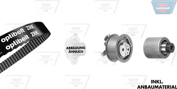 Optibelt KT 1237 W2 - Водяной насос + комплект зубчатого ремня ГРМ abcparts.ee