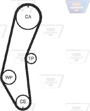 Optibelt ZRK 1042 - Зубчатый ремень ГРМ abcparts.ee