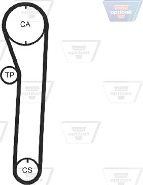 Optibelt ZRK 1034 - Зубчатый ремень ГРМ abcparts.ee