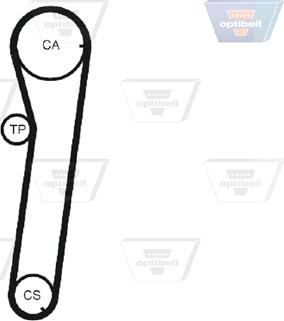 Optibelt ZRK 1155 - Зубчатый ремень ГРМ abcparts.ee