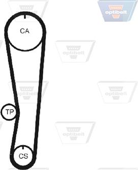 Optibelt ZRK 1161 - Зубчатый ремень ГРМ abcparts.ee