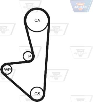 Optibelt ZRK 1114 - Зубчатый ремень ГРМ abcparts.ee