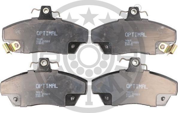 OPTIMAL BP-09660 - Тормозные колодки, дисковые, комплект abcparts.ee