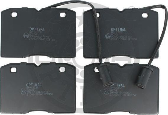OPTIMAL 12022 - Тормозные колодки, дисковые, комплект abcparts.ee