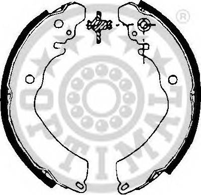 OPTIMAL BB-6461 - Комплект тормозных колодок, барабанные abcparts.ee