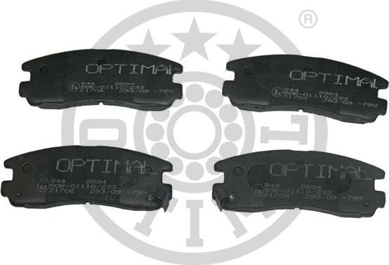 OPTIMAL BP-09594 - Тормозные колодки, дисковые, комплект abcparts.ee