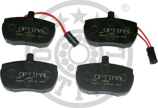 OPTIMAL BP-09802 - Тормозные колодки, дисковые, комплект abcparts.ee