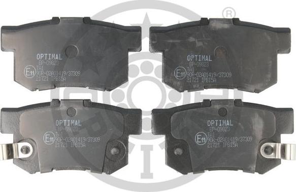 Optimal BP-09823 - Тормозные колодки, дисковые, комплект abcparts.ee