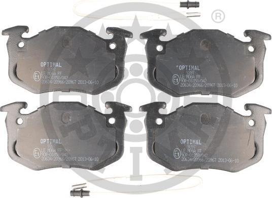 OPTIMAL BP-09397 - Тормозные колодки, дисковые, комплект abcparts.ee