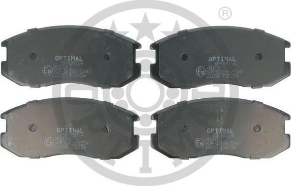 OPTIMAL BP-09714 - Тормозные колодки, дисковые, комплект abcparts.ee