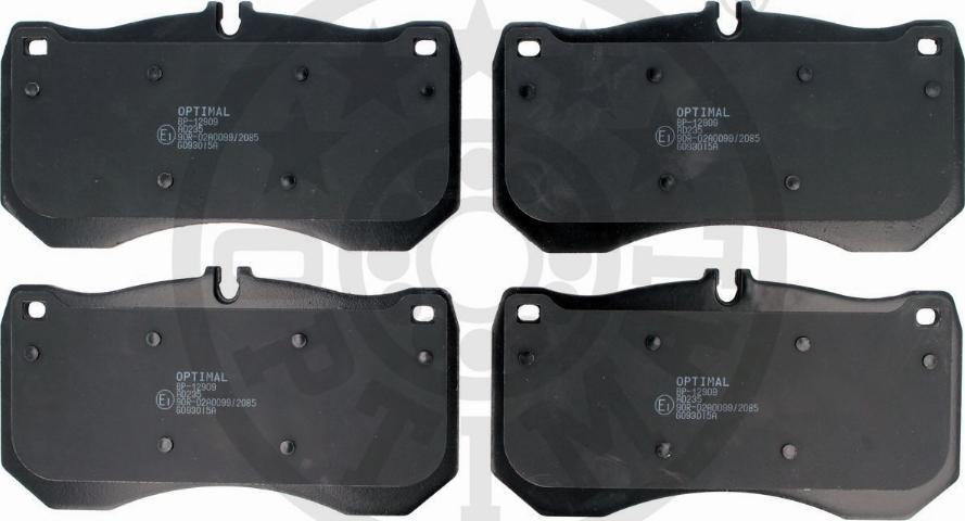 OPTIMAL BP-12909 - Тормозные колодки, дисковые, комплект abcparts.ee