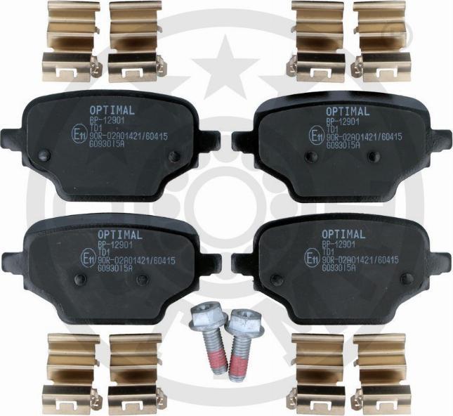 OPTIMAL BP-12901 - Тормозные колодки, дисковые, комплект abcparts.ee