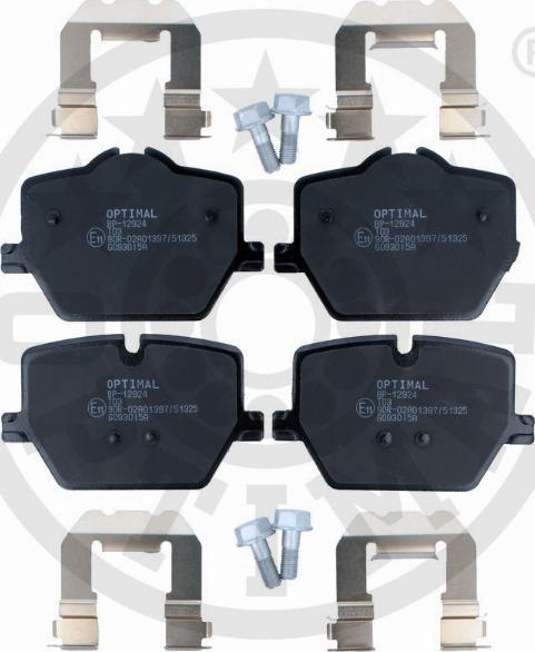 OPTIMAL BP-12924 - Тормозные колодки, дисковые, комплект abcparts.ee