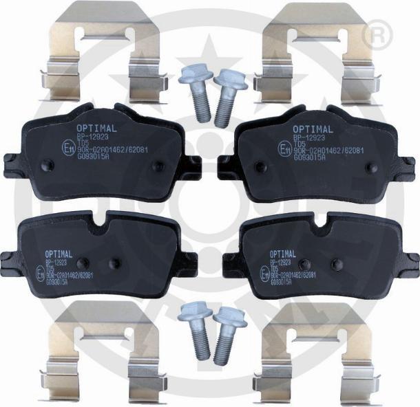 OPTIMAL BP-12923 - Тормозные колодки, дисковые, комплект abcparts.ee
