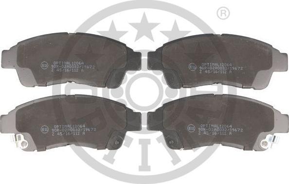 Optimal BP-12064 - Тормозные колодки, дисковые, комплект abcparts.ee