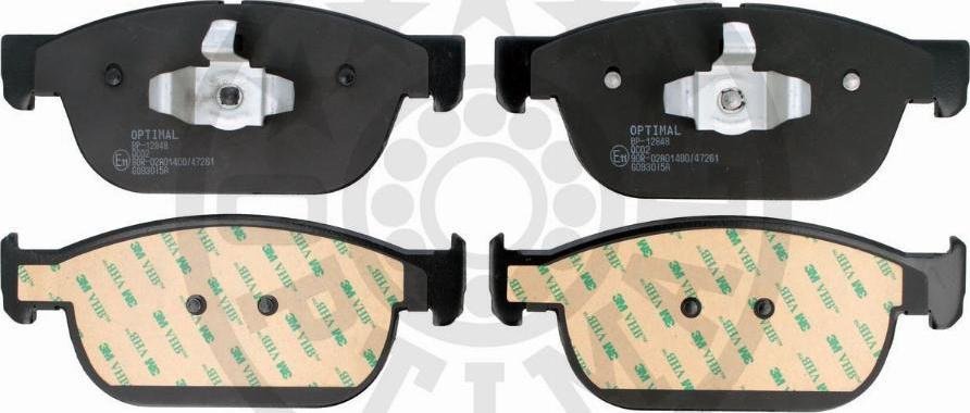 OPTIMAL BP-12848 - Тормозные колодки, дисковые, комплект abcparts.ee