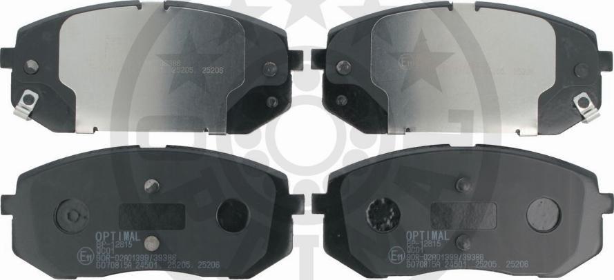 OPTIMAL BP-12815 - Тормозные колодки, дисковые, комплект abcparts.ee